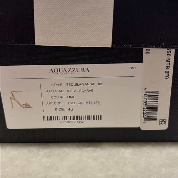 BNIB Aquazzura tequila sandal 105mm-size 40- LIME - Picture 5 of 13